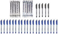 Amazon Brand - Solimo Gel Pens and Refills (Set of 25 Pens and 10 Refills)