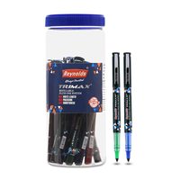 Reynolds TRIMAX 15 PENS JAR, 9 BLUE, 2 BLACK, 2 RED & 2 GREEN Ball Pen I Lightweight Ball Pen With Comfortable Grip for Extra Smooth Writing I School and Office Stationery