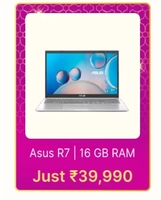 ASUS VivoBook 14 (2021) Ryzen 7 Quad Core 3700U - (16 GB/512 GB SSD/Windows 11 With MS Office) 35%-40% off