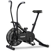 beatXP Vortex Energize 1M Air Bike Exercise Cycle for Home | Gym Cycle for Workout with Adjustable Cushioned Seat | Moving Handles | Full Body Workout Gym Fitness Cycle Machine With 6 Months Warranty (Black)