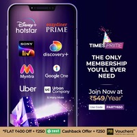 Get Times Prime Membership at Rs.549 effectively + 250 PVR Voucher