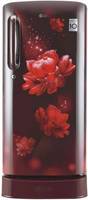 LG 190 L Direct Cool Single Door 4 Star Refrigerator with Base Drawer  (Scarlet Charm, GL-D201ASCY)