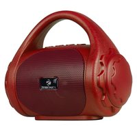 Zebronics 3W Wireless Bluetooth Portable Speaker With Supporting Carry Handle, USB, SD Card, AUX, FM & Call Function (Red)