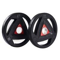 Lifelong Olympic Barbell Rubber Weight Plates with 50mm Internal Dia and 3 Holes Hand Grip (Packed in Pair 5Kg-20Kg)