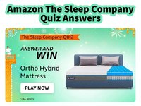 Amazon Sleep Company Quiz Answers Today