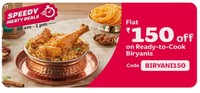 Licious: Flat 150 off on Ready to cook biryanis