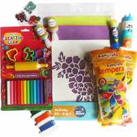 Fevicreate Activity 8 in 1 Kit| 8 DIY activities in 1 Kit | Kit contains Fevicol A+, Rangeela Tempera Colours, Rangeela Clay, Fevistik, and more