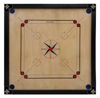 Gencliq Wooden Carrom Board (Without Coins & Striker) 26x26 Inches