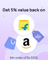 Onecard Get 5% Back up to 500 on Flipkart and Amazon Min transaction 5000 (23-30th September) (User specific)
