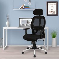 SAVYA HOME Apollo High Back Ergonomic Office Chair with Adjustable Arms and Anyposition 