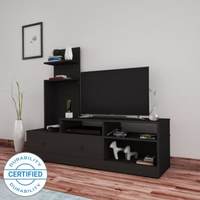 Flipkart Perfect Homes Sirena Engineered Wood TV Entertainment Unit  (Finish Color - Espresso, Knock Down)