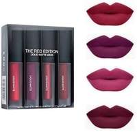 LA OTTER Liquid Lipstick Smudge Proof  (Red, purple, pink, 16 ml)