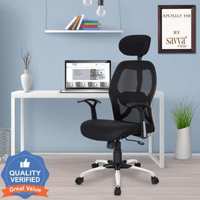 SAVYA HOME Apollo HBCB Mesh Office Executive Chair  (Black, DIY(Do-It-Yourself))