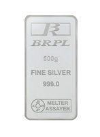 Bangalore Refinery 999 Purity Silver Bar 500 Gram