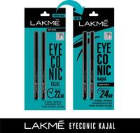 Lakmé Eyeconic Kajal Twin Pack  (Deep Black, 0.7 g)