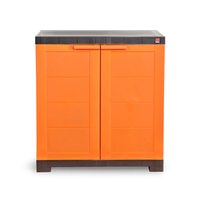 Cello Novelty Compact Plastic Shoe Rack(Orange and Brown)