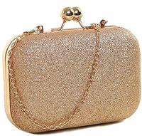 Tooba Handicraft Beautiful Bling Box Clutch Bag Purse For Bridal, Casual, Party, Wedding