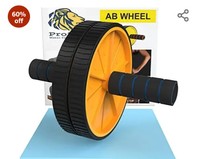 PRO365 Dual Wide Ab Roller Wheel for Abs Workouts 6 Month Warranty/Home Gym Abdominal Exercise/Core Workouts for Men and Women (6 MM Safe Knee Mat, Yellow Roller)