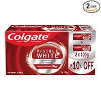 Colgate Visible White Teeth Whitening Toothpaste, Pack of 200g (100g X 2)