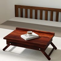 Amazon Brand - Solimo Lablab Solid Sheesham Wood Foldable Laptop Table (Honey Finish)