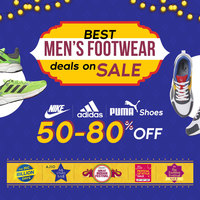Buy men's shoe deals on sale: Puma, Nike, Adidas branded shoes at the lowest price (50-80% OFF!)