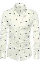 Unstitched Viscose Rayon Shirt Fabric Geometric Print