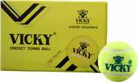 VICKY Light Cricket Tennis Ball (Pack of 6) Cricket Tennis Ball  (Pack of 6, Yellow)