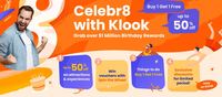 Klook - Win Free Vouchers by Spin & Win, Buy 1 Get 1 Free , Up to 50% Off & More Offers