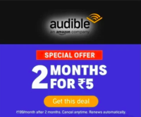 Audible Membership at Rs 5 for 2 months (worth Rs 398)