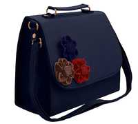 Envias Leatherette Side Sling Bags For Women's Ladies (Blue_EVS-111)