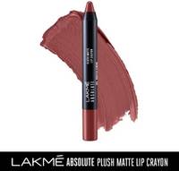 Lakmé Absolute Plush Matte Lip Crayon (Roasted Almond, 2.8 g)