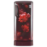 LG 190 L 4 Star Inverter Direct-Cool Single Door Refrigerator (GL-D201ASCY, Scarlet Charm, Base stand with Drawer)