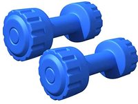 Starx Plastic Xpvc Dumbbell Set, Adult 1Kg, Set of 2 (Blue)