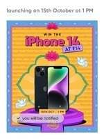 Win iphone 14 at Rs.14 | Cred Beat the Wheel | Live at 1 PM