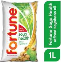 Fortune Refined Soyabean Oil Pouch  (1 L) Fk Grocery