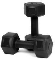 FitBox Sports Octa PVC Dumbbells (2kg - 10kg) Set of 2 For Home Gym Set & Strength Training