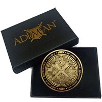 Apply Rs 50 Coupon - Adiman Ripple XRP 1oz Heavy Coin 24Kt Gold Plated with Luxury Box Real Metal Physical Coin Bitcoin Ripple Metal CryptoCoin (Ripple Luxury 2022 Design)
