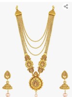 Sukkhi Traditional Gold Plated Long Haram Dual Necklace Set for women