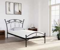 @Home by nilkamal Hydra Metal Single Bed  (Finish Color - Black, Delivery Condition - Knock Down)