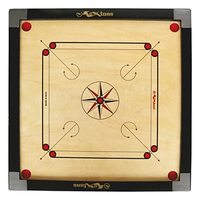 KOXTONS - Carrom Board Full Size with 2" Border (Premium), Brown 