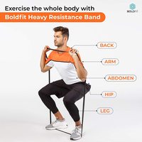 Boldfit Heavy Resistance Band for Workout Set Exercise & Stretching
