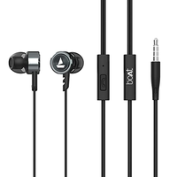 boAt BassHeads 122 Wired Earphones with Heavy Bass, Integrated Controls and Mic (Gun Metal)