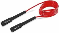 Lifelong LLSR01 Skipping Rope for Men, Women & Children - Jump Rope for Exercise Workout & Weight Loss - Tangle Free Jumping Rope for Kids (275cm, Red and Black) Handle Material: Plastic