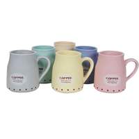 The Potterry Store Beatiful and Stylish Ceramic Cup Use for Home and Office (Pack of 6, Multicolor)