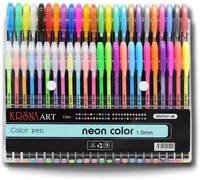 KRSNA ART Neon Gel Pen (Pack of 48, Multicolor)