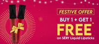 Serycosmetics Diwali Sale - Buy 1 Get 1 Free on Liquid Lipstick & Flat 40% Off on Min Rs.999 Orders