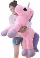 OZEE Big Size Funny Unicorn Stuffed Animal Plush Toy - 100 cm  (Pink, Blue)