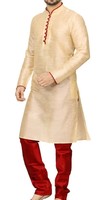 Men Kurta and Churidar Set Pure Silk