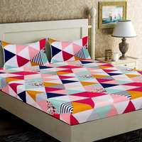 PRIDHI Soft Glace Cotton Double bedsheet with 2 Pillow Covers