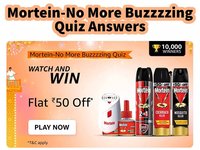 Take Quiz & Get Flat Rs.50 Back on Min Rs.120 Purchase On Mortein Products